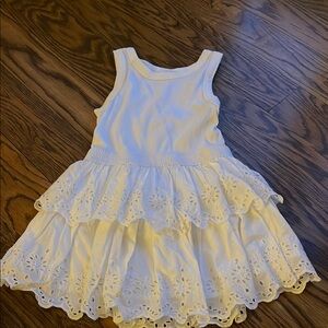 GAP White Ruffled Tiered Sundress